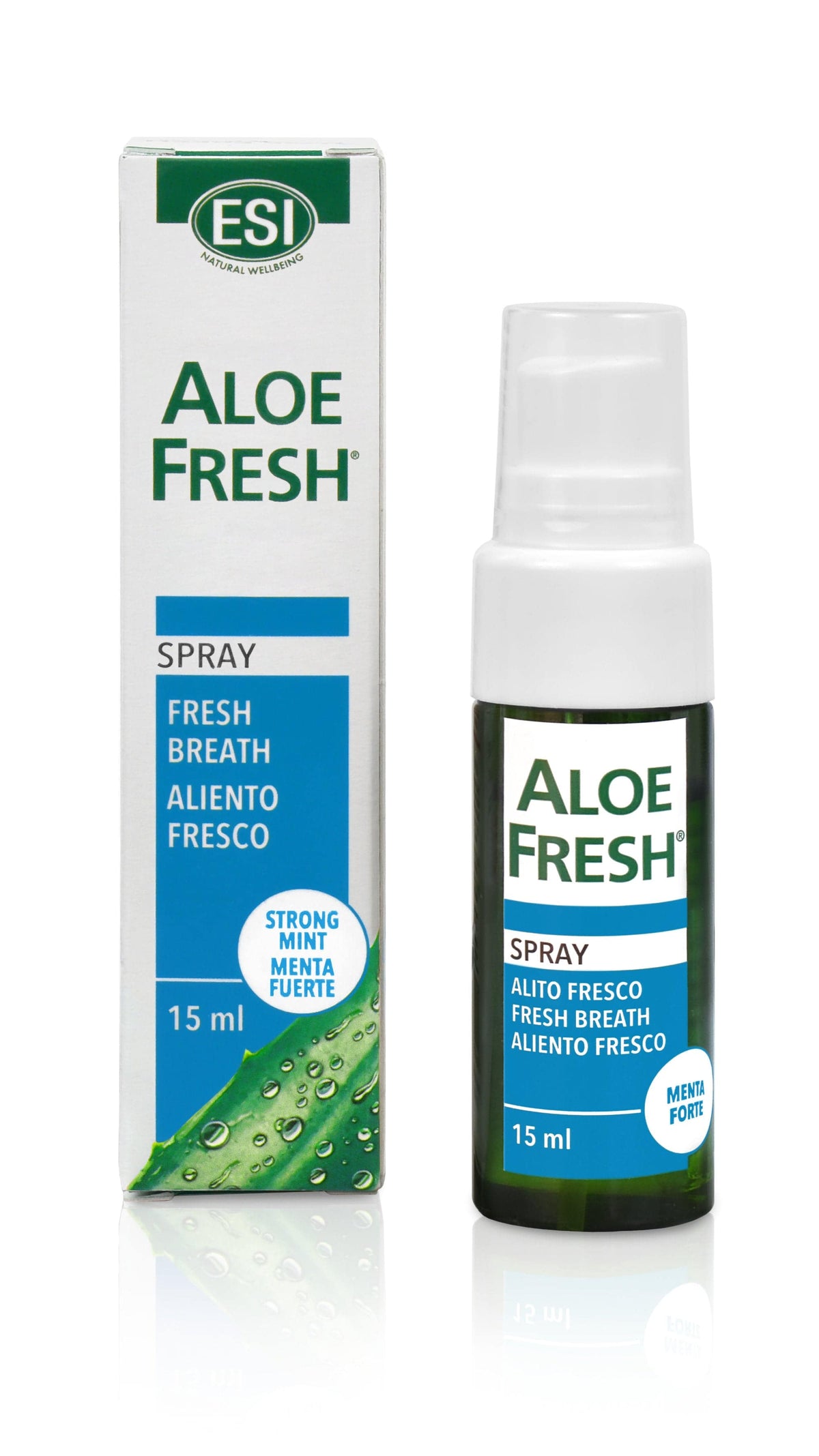 Esi Aloe Fresh Spray Strong Mint - Suusuihke 15 ml - Sinunapteekki.fi