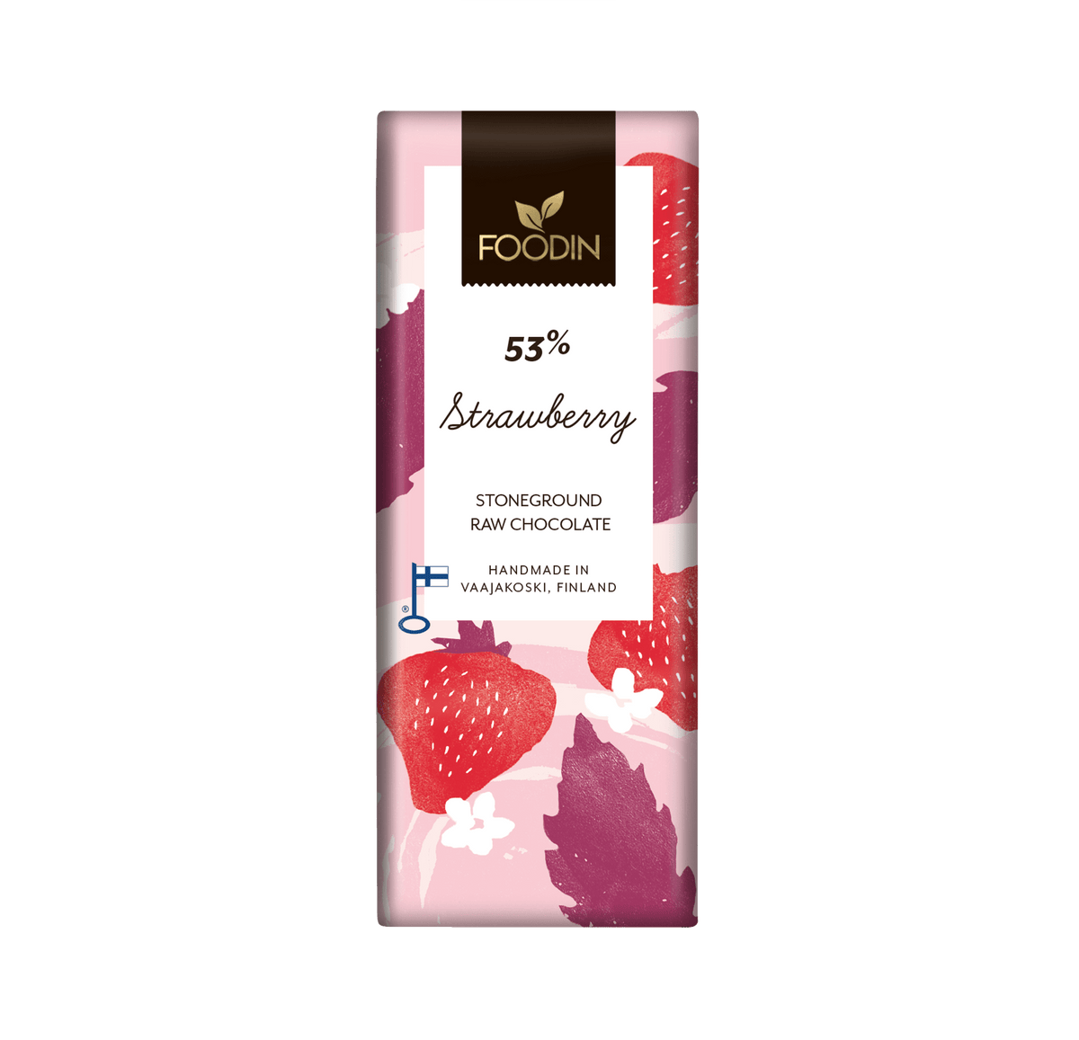Foodin Mansikkaraakasuklaa 53 % 40 g - Sinunapteekki.fi
