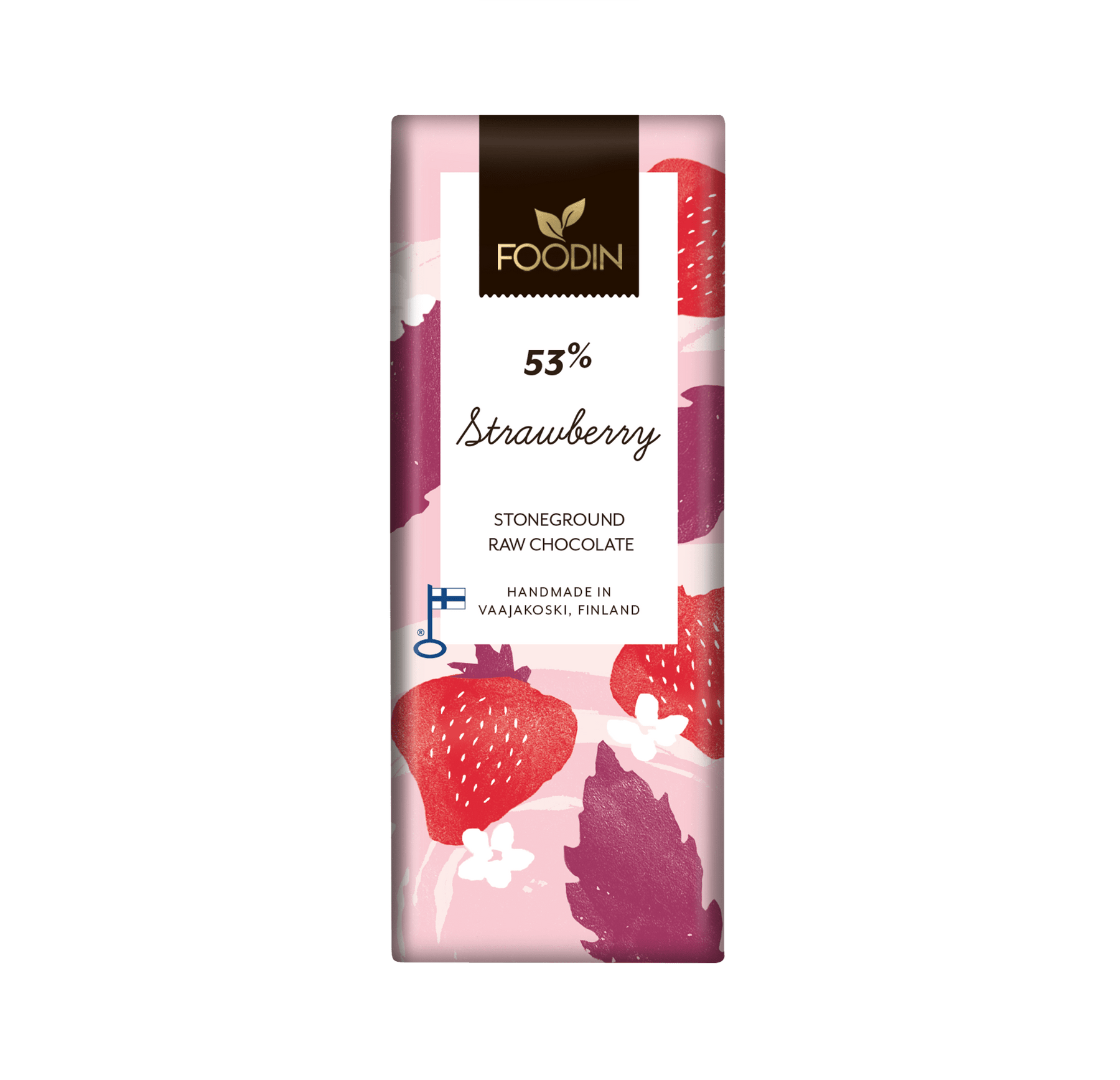 Foodin Mansikkaraakasuklaa 53 % 40 g - Sinunapteekki.fi