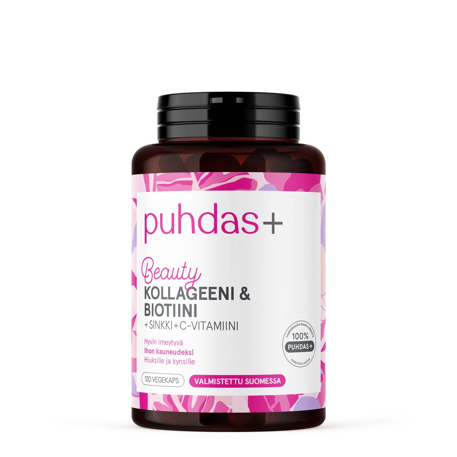 Puhdas+ Beauty - Kollageeni & Biotiini 120 kaps. - Sinunapteekki.fi