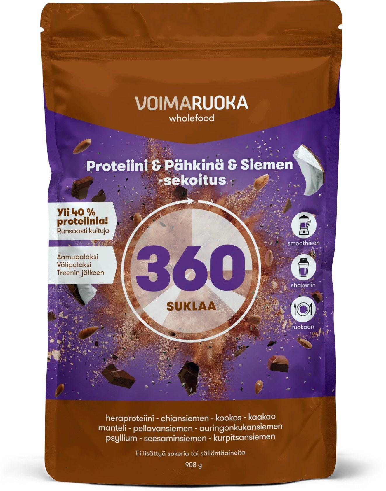 Voimaruoka 360 Wholefood suklaa 908 g - Sinunapteekki.fi